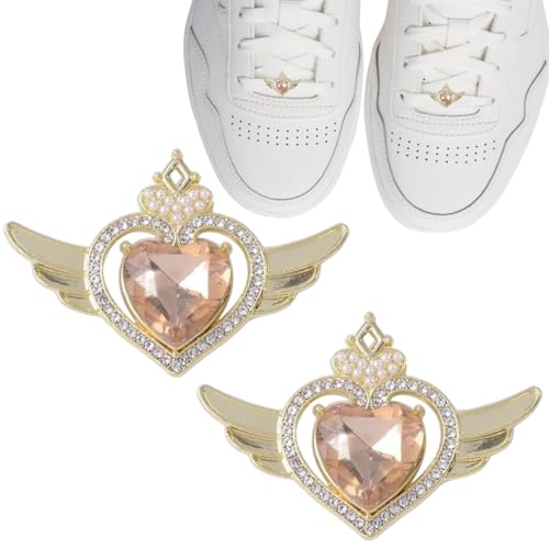 [GrandslamEX] 推し色シューズピアス エンジェルハート ラインストーン ハート シューズ ピアス アクセ..