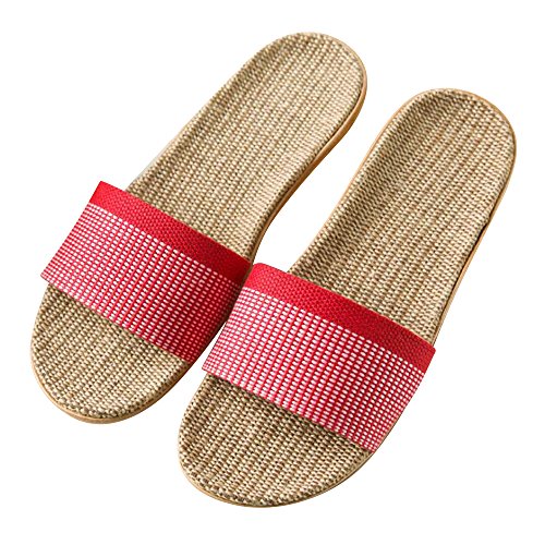 [Wazaza] 2018 室内履き替え ルームシューズ サンダル スリッパ リネンスリッパ 室内 麻 来客用21.5cm~22cm