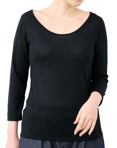 [TOKYOBASIC] メリノウール インナー レディース 登山 防寒 抗菌 防臭 黒 マウントブレスウール100％ ..