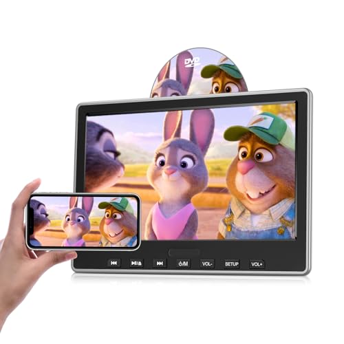 EONON ヘッドレストモニター 後席モニター 車載 DVDモニター スロットイン式 DVD内蔵モニター 10.1イン..