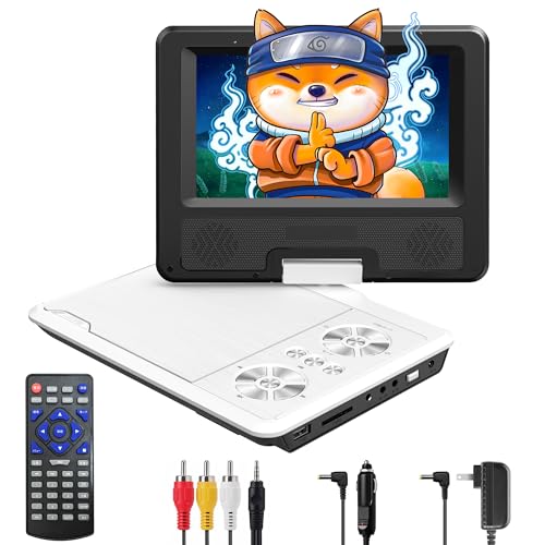 Surfola ポータブルDVDプレーヤー 7.5インチ液晶ディスプレイ、 4〜5時間の連続再生可能、軽量 コンパクトデザイン、USB/SDカード再生 TV同期...
