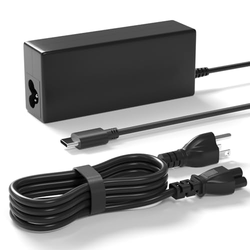 65W Type-C ACアダプター ノートパソコン 2.8メートル Pc 充電器、タイプc ノートパソコン、Type-C パソコン 充電器、20V 3.25A 電源 ACアダプター