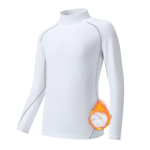 [Sillictor] スポーツインナー キッズ ハイネック 裏起毛 コンプレッションウェア スポーツ アンダーシャツ トレーニング インナーウェア 野球 サッカー スキー コンプレッショントップス [防