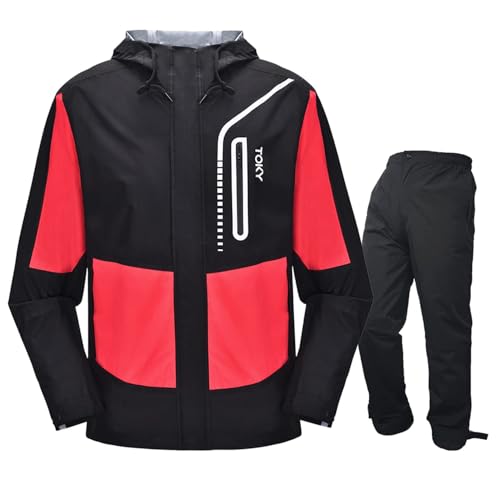 [アラシヤマ] ゴルフ レインウェア メンズ カッパ 作業用 レインスーツ 上下セット 【防水・防風・ 軽..