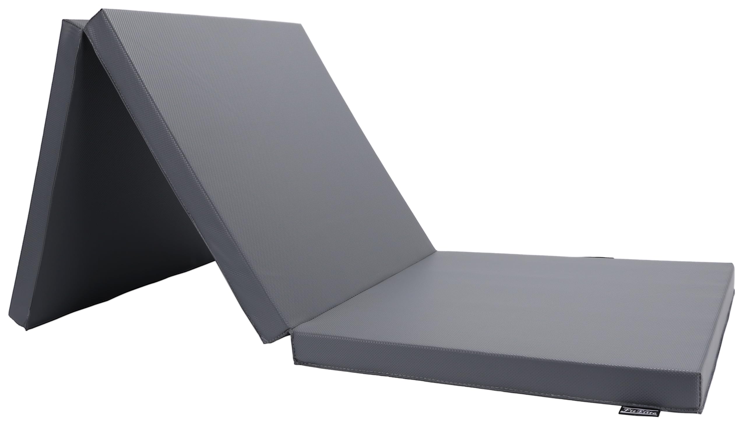 FitElite(フィットエリート) 体操 ストレッチマット 折りたたみ (ダークグレー, 180x60x5.4cm ジョイント無し)