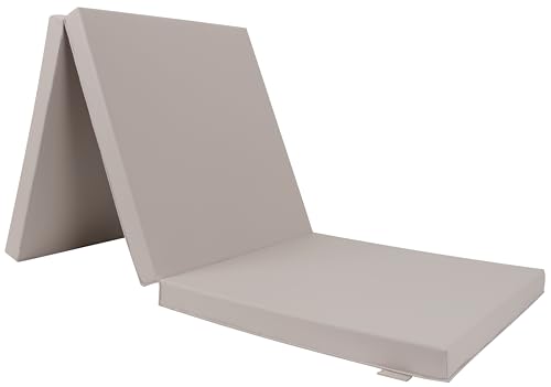 FitElite(フィットエリート) 体操 ストレッチマット 折りたたみ (180x60x5.4cm ジョイント無し, ブラウン)