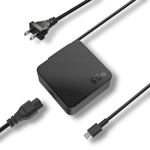 CYD 65W 汎用 ACアダプター USB C Type-C 電源アダプター ノートパソコン充電器 軽量 対応HP EliteBook x360 1030 G8, Chromebook 14-ca061dx; Dell Inspiron 16 7635 2-in-1, Latitude 5400などに対応 ノートPC用ACアダプター 2.(2)