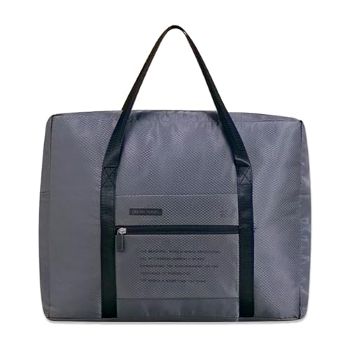 折りたたみ キャリーオンバッグ ボストンバッグ 大容量 超軽量 撥水 コンパクト (グレー)