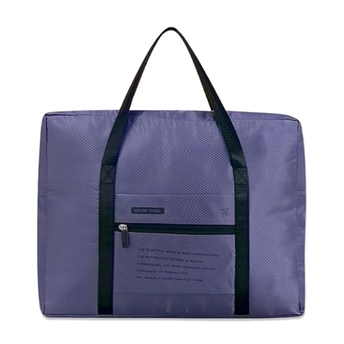 折りたたみ キャリーオンバッグ ボストンバッグ 大容量 超軽量 撥水 コンパクト (パープル)