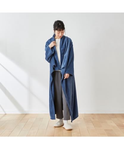 [nissen(ニッセン)] マイクロふんわり袖付き毛布(選べる2サイズ) ボルドーネイビー レギュラー