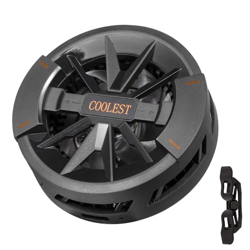 八番屋 スマホ冷却ファン スマホクーラー 磁気式 3秒急速冷却 マグネットパッド付き USB給電 スマホ散熱器 静音 軽量 小型 スマホ熱対策 実況専用 半導体 ブラック