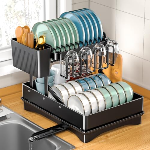 Zilnox 水切りラック 食器 水切り かご 折りたたみ 大容量 キッチン 折り畳み ラック 自動排水 省スペ..