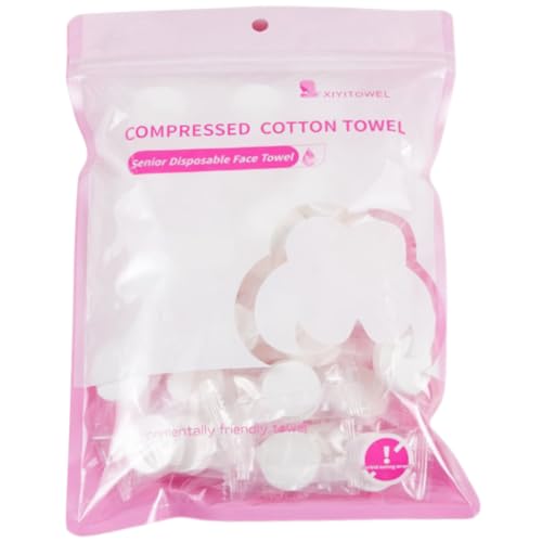 使い捨てタオル 圧縮タオル 個包装 小型 軽量 携帯 フェイスタオル 22×20cm 防災 アウトドア 旅行 出張 洗顔 メイク落とし クレンジング (50)