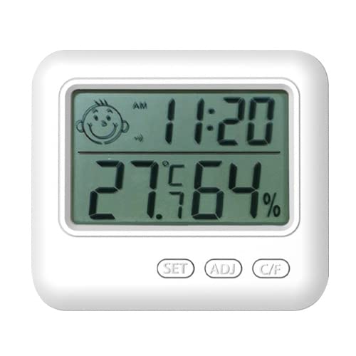 温湿度計 デジタル おしゃれ 温度計 湿度計 高精度 温湿度計付き 時計 正確 室外 室内 壁掛け 卓上 子..