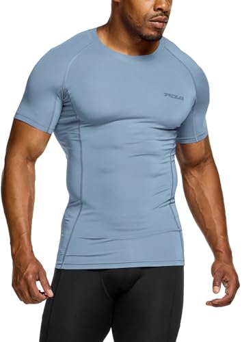 [テスラ] コンプレッションウェア メンズ 半袖 スポーツインナー [UVカット・吸汗速乾] コンプレッションシャツ コンプレッションウェア ランニング トレーニング フィットネス スポーツ T