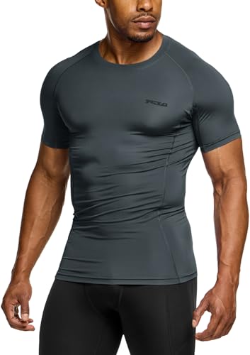 [テスラ] コンプレッションウェア メンズ 半袖 スポーツインナー [UVカット・吸汗速乾] コンプレッションシャツ コンプレッションウェア ランニング トレーニング フィットネス スポーツ T