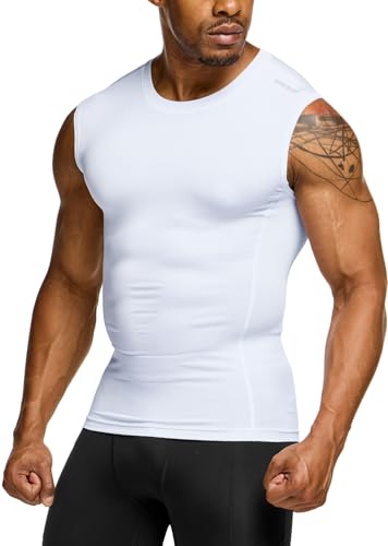 [テスラ] スポーツインナー ノースリーブ メンズ [UVカット・吸汗速乾] タンクトップ コンプレッションシャツ コンプレッションウェア ランニング トレーニング フィットネス スポーツ Tシ