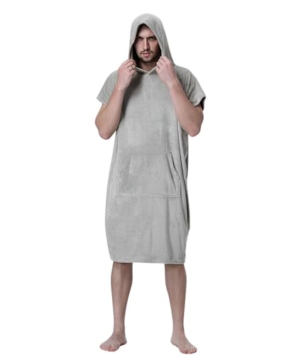 [Four leaf] 【優しい肌触り×速乾】 ポンチョ 着るタオル サーフィン サウナ 着替え 半袖 フード付き ..