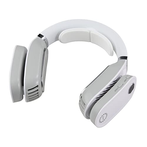 Qurra(ひやぬっく) ネックヒーター & ネッククーラー USB 充電式 コードレス 男女兼用 3段階 温度調節 ネックウォーマー 電熱 首掛け扇風機 羽なし 3R SYSTEMS ホワイト