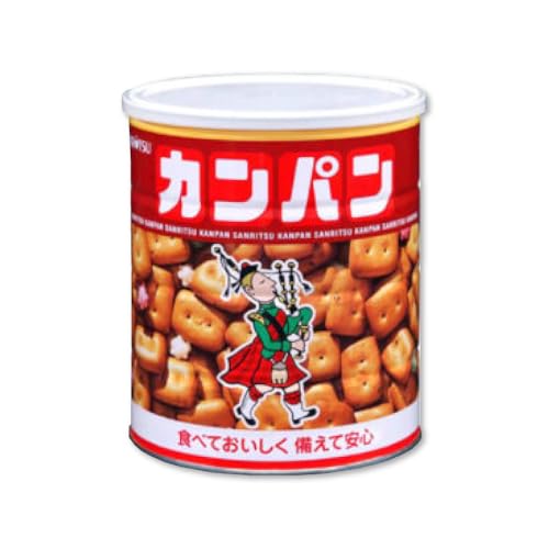 三立製菓 大容量 ホームサイズ カンパン 475g 保存缶 氷砂糖入り PSJBOX 缶入り（5年保存可能 非常食 ..