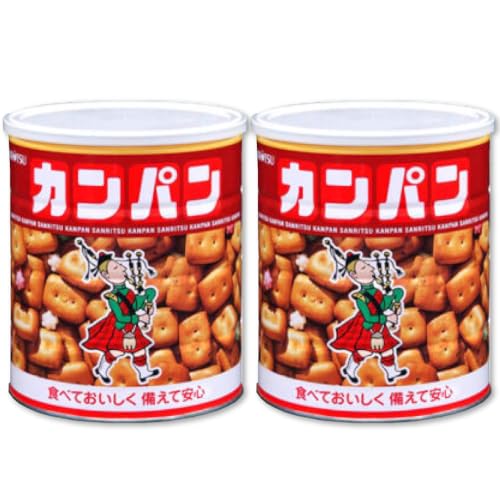 三立製菓 大容量 ホームサイズ カンパン 475g ×2缶セット 保存缶 氷砂糖入り PSJBOX 缶入り（5年保存 ..