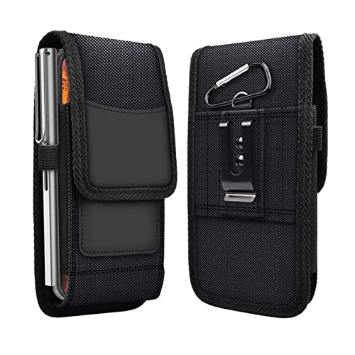 DFsucces スマホポーチ 縦型 ウエスト スマホ 鍵 カード 小物入れ収納 兼用iPhone/GalaxyなどAndroidスマホ対応 小型 多機能ポーチ 持ち運びに便利 アウトドア 作業用 収納ポーチ ブラック (XXL 5.5-6.9