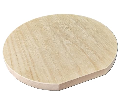 【 桐世界 】立つ 丸 まな板 煮沸 ができる 桐 無垢 材 一枚板 使用 木製 軽い 速乾 衛生的 25mm 厚 丸い まないた カッティングボード 自立 食洗器 対応 (S(22cm))