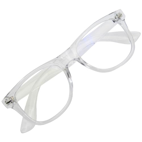 [KKD] 大きい 眼鏡型 ルーペ 拡大鏡 メガネ ルーペ ブルーライトカット 倍率 1.3倍 1.6倍 1.8倍 (クリ..