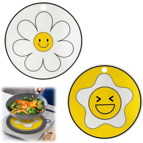 BOOHUQICH IHマット シリコンマット 断熱パッド 滑り止め 汚れ防止 焼け焦げ防止 水洗い可 IHクッキングヒーター用 カバー コンロ保護マット 電磁調理器用 26cm 19.5cm 2枚入り