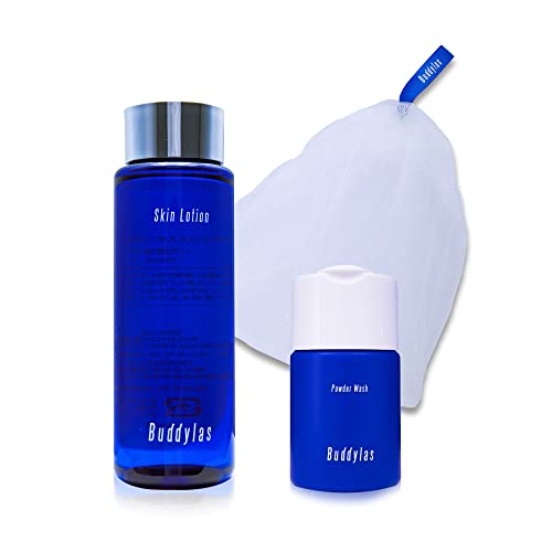 バディラス 化粧水 洗顔パウダー 泡立てネット 酵素 洗顔 メンズ スキンケア 肌荒れ 保湿 乾燥肌 オイ..