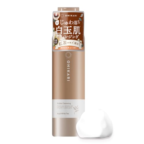 オヒカリ バブルクレンジング 炭酸泡 炭酸クレンジング メイク落とし W洗顔不要 まつエクok ロイヤルホワイトティー 150g