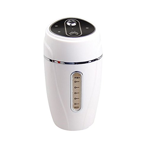 車載ホルダー ＆ シガーソケット 付 USB ミニ 超音波式 加湿器 (ホワイト)