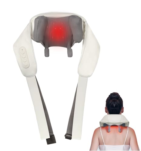 kedviceoネックケア 肩 首 腰 背中 太もも ヒーター リラクゼーション器 温熱機能 簡単操作 強度調節 洗える布カバー Type-C充電式 日本語取扱説明書付き 新年 誕生日 家庭用 お祝い 母の日a プ