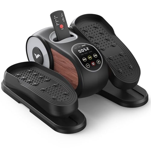 MERACH (メリック) ミニ エアロバイク フィットネスバイク 前後方向回転 12段階速度 12種類の自動プログラム 大画面操作パネル 静音 リモコン付き 組立不要 小型 軽量 机の下 クロストレーナー