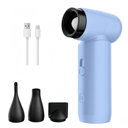 エアダスター 電動エアダスター ブロワー ハンディクリーナー 超強力80000RMP高速回転 無段階風量調整 4500mAh電動エアダスター USB Type-C充電式 小型 3種類ノズル付き PC掃除/キーボード/家具/車