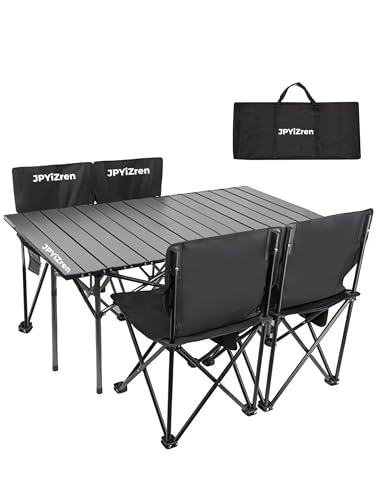 JPYiZren アウトドア テーブル チェア 7点セット アルミテーブル椅子 ピクニック ベンチセット ピクニ..