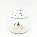 【 伊勢 宮忠 】【 水玉 金紋入 【稲荷紋】 2寸5分 】幅7.7cm 高さ9.6cm 神棚 神具 金紋入り 神祭具 土器 金紋 紋入り お供え 神饌 水器 ...