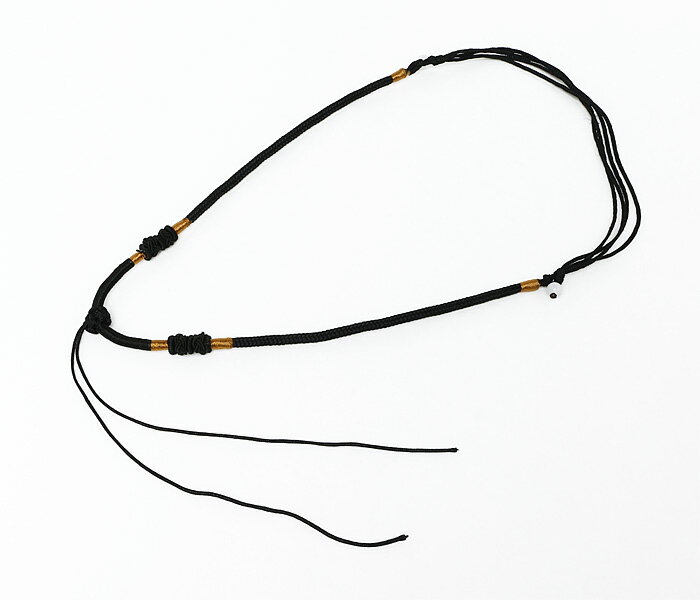ペンダントトップ用調整紐 黒色 No.8 【ネコポス発送可】