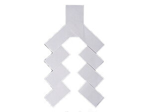 【 伊勢 宮忠 】【 御幣 (白木御幣 1尺5寸用) 1枚 】総幅18cm 総高30.7cm 神棚 神具 金弊 弊串 紙垂木 幣帛 紙垂 幣束 幣 神祭具 【クロネコゆうパケット発送可】