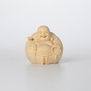 【 伊勢 宮忠 】【 木彫 丸布袋 桧 9cm No.9 】幅9cm 奥行き8.5cm 高さ8.9cm 神具 神棚 七福神 置物 木彫 布袋尊 布袋様 彫刻 上彫 福徳円満 開運 運気上昇 金運 商売繁盛 家内安全 子宝 安産