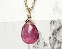 【天然石決算SALE】【ポイント10倍】Jewel Drops ピンクトルマリン K18 No.10