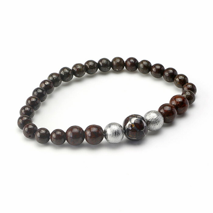 隕石 ブレスレット コンビネーション 6-10φ前後 No.1