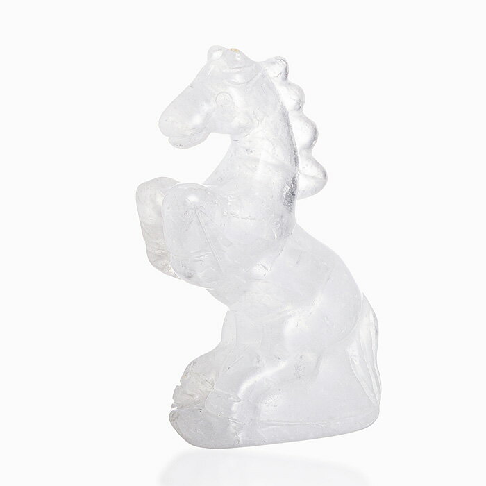 水晶 彫刻 ウマ （水晶／ブラジル産） No.97