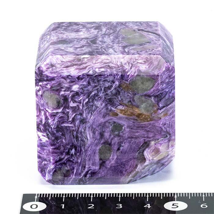 チャロアイト キューブ （ロシア産） 敷板付 No.1