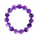 【天然石決算SALE】【ポイント10倍】アメジスト ブレスレット (ウルグアイ産) 15mm 15玉 No.79(3)