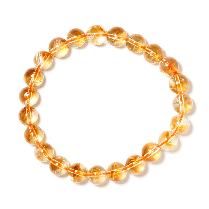 Rakuten - シトリン ブレスレット シトリンファントム AA （ブラジル産） 8.5mm 23玉 （アソート） No.56