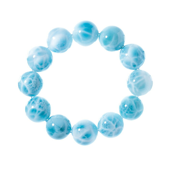 ラリマー ブレスレット SA （ドミニカ共和国産） 20mm 12玉 No.29のサムネイル