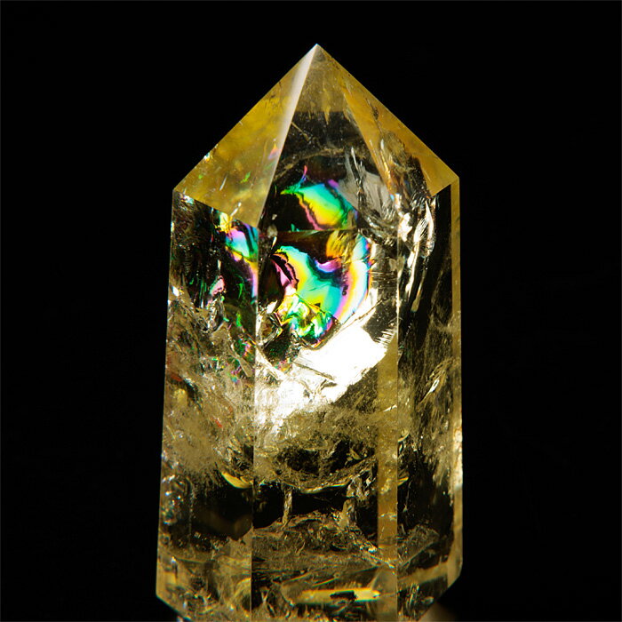 シトリン 結界水晶ポイント No.334