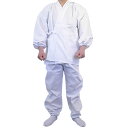 【 伊勢 宮忠 】【 作務衣 上下一組 M 】神棚 神具 白 装束 さむい さむえ 衣装 和装 和服 部屋着 作業着 神社 祭儀式 巫女 作務衣 浄衣 神職