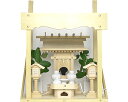 神棚 板葺一社宮 C型 小〈I-23〉+神具セット(ハーフ・小)+神棚板+雲板(小)のセット
